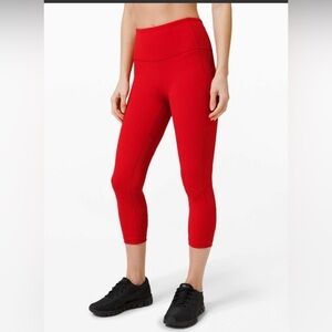 Lululemon Base Pace High Rise Tight 25" Dark Red Size 6